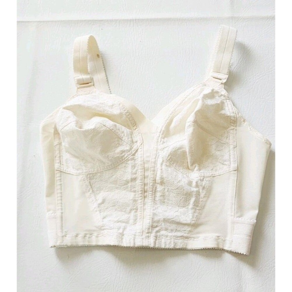 Vintage 1950's Bustier Cone Shapewear Bra Ivory